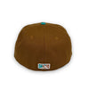 Tucson Sidewinders New Era 59FIFTY New Era Brown & Teal Fitted Hat Grey Bottom