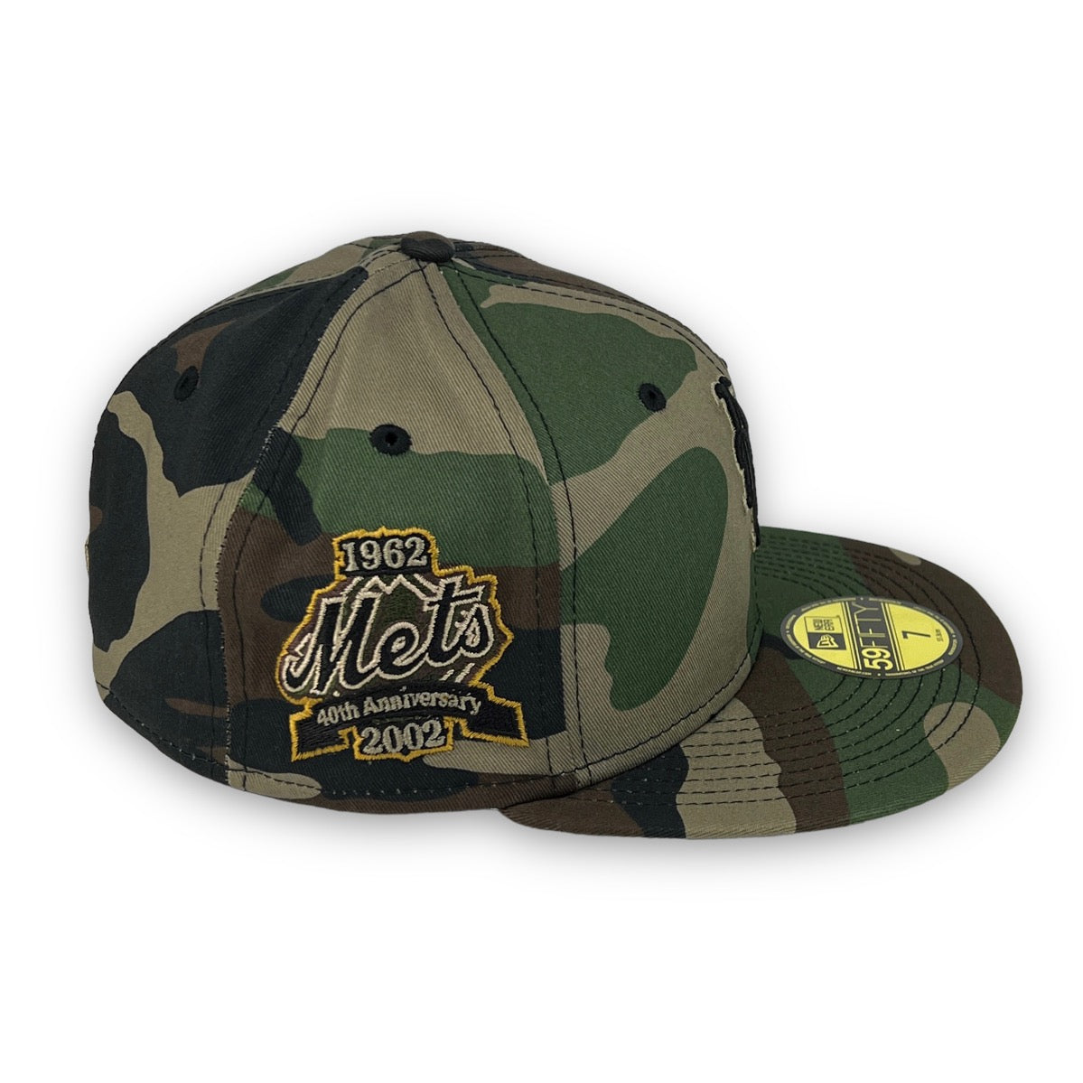 Toronto Blue Jays 40th Anniversary New Era 59FIFTY Fitted Hat (BurntWood Realtree Camo Green Under BRIM) 7 5/8