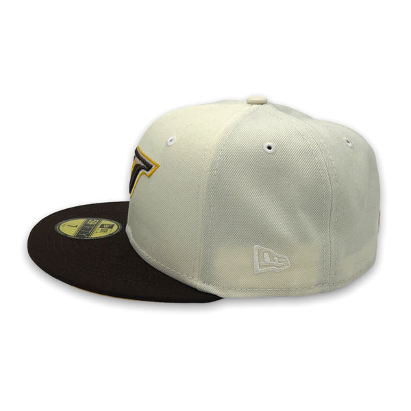 Vintage Spirit Coll. Blue Jays New Era 59FIFTY Hat Chrome & Brown Yellow Bottom