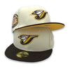Vintage Spirit Coll. Blue Jays New Era 59FIFTY Hat Chrome & Brown Yellow Bottom