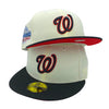 Washington National 2018 ASG 59FIFTY Chrome Hat Red Bottom