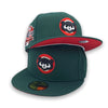 Watermelon Coll. Chicago Cubs 1962 ASG 59FIFTY New Era Fitted Dark Green Hat Red Bottom
