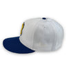 White Dome Braves 72 59FIFTY New Era White & Blue Fitted Hat Grey Bottom