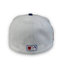 White Dome Cubs 59FIFTY New Era White & Red Fitted Hat Grey Bottom