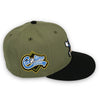 Wilmington Blue Rocks 59FIFTY New Era Green & Black Fitted Hat Grey Bottom