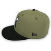 Wilmington Blue Rocks 59FIFTY New Era Green & Black Fitted Hat Grey Bottom