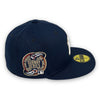 Yankees 00 SS New Era 59FIFTY Light Navy Fitted Hat Khaki Bottom