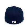 Yankees 00 SS New Era 59FIFTY Light Navy Fitted Hat Khaki Bottom