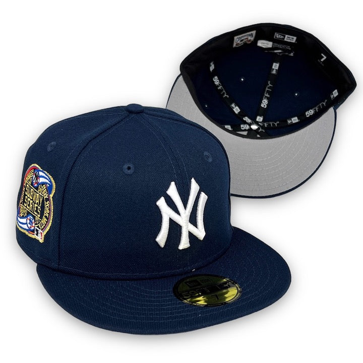 Sky Blue New York Yankees Pink Bottom 2009 World Series Side Patch New Era  59Fifty Fitted