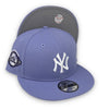 Yankees 100th Anni. 9FIFTY New Era Lavender Snapback Hat Grey Bottom