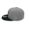 Yankees 2009 World Series New Era 59FIFTY Grey Navy Hat Grey UV