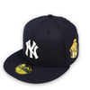 Yankees 51 WS New Era 59FIFTY Navy Fitted Hat Green Bottom