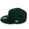 Yankees 96 WS 59Fifty New Era Fitted Dark Green Hat Gray Bottom
