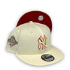 Yankees 96 WS 9FIFTY New Era Off White Snapback Hat Red Bottom