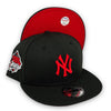 Yankees 99 WS 9FIFTY New Era Black Snapback Hat Red Bottom