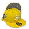 Yankees 99 WS 9FIFTY New Era Bright Yellow Snapback Hat Grey Bottom