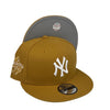 Yankees 99 WS 9FIFTY New Era Tan Snapback Hat Grey Bottom
