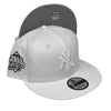 Yankees 99 WS 9FIFTY New Era White Snapback Hat Grey Bottom