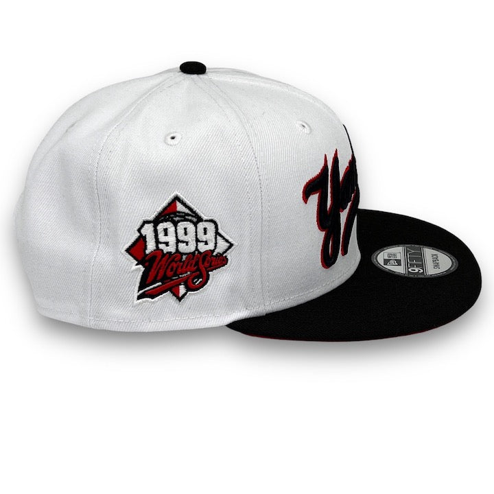 Yankees 99 WS 59FIFTY Trucker New Era White & Black Fitted Hat Red Bot –  USA CAP KING