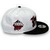 Yankees 99 WS 9FIFTY New Era White & Black Snapback Hat Red UV