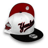 Yankees 99 WS 9FIFTY New Era White & Black Snapback Hat Red UV