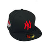 New York Yankees 99 WS New Era 59FIFTY Black Fitted Hat Red Bottom