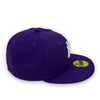 Yankees Basic 59Fifty New Era Fitted Purple Hat Gray Bottom