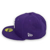Yankees Basic 59Fifty New Era Fitted Purple Hat Gray Bottom