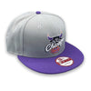 Chicago Bulls Windy City 9FIFTY NBA New Era Gray & Purple Snapback Hat
