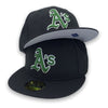 Oakland A's 2000-2006 Authentic Collection 59FIFTY New Era Black Hat