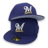 Milwaukee Brewers 2000-2006 Authentic Collection 59FIFTY New Era Light Purple Hat