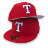 Texas Rangers Authentic Collection 59FIFTY New Era Red Hat
