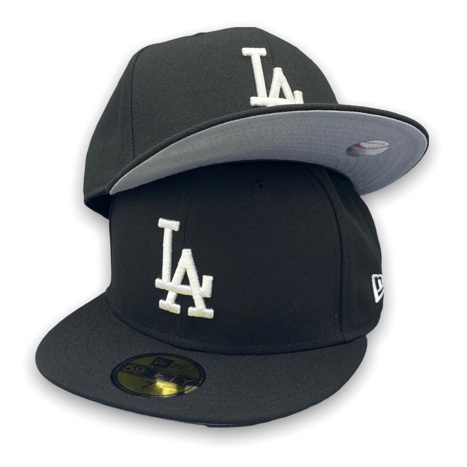 Los Angeles Dodgers Basic New Era Flag 59FIFTY Black Fitted Hat