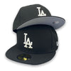Los Angeles Dodgers Basic New Era Flag 59FIFTY Black Fitted Hat