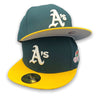 Oakland A's 1989 World Series 59FIFTY New Era Green & Yellow Hat