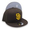 San Diego Padres 9FIFTY New Era Brown Basic Snapback Hat