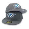 Toronto Blue Jays Basic Authentic Collection 59FIFTY New Era Gray Fitted Hat