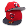 Minnesota Twins Basic Authentic Collection New Era 59FIFTY Red & Navy Blue Hat