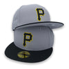 Pittsburgh Pirates Authentic Collection 59FIFTY New Era Gray & Black Fitted Hat