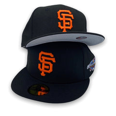 New Era Men's White, Gray San Francisco Giants 2002 World Series Side Patch  Undervisor 59FIFTY Fitted Hat