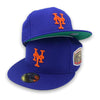 New York Mets 1969 World Series New Era 59FIFTY Fitted Blue Hat Green Bottom