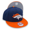 Denver Broncos NFL 9FIFTY New Era Light Navy & Orange Snapback Hat